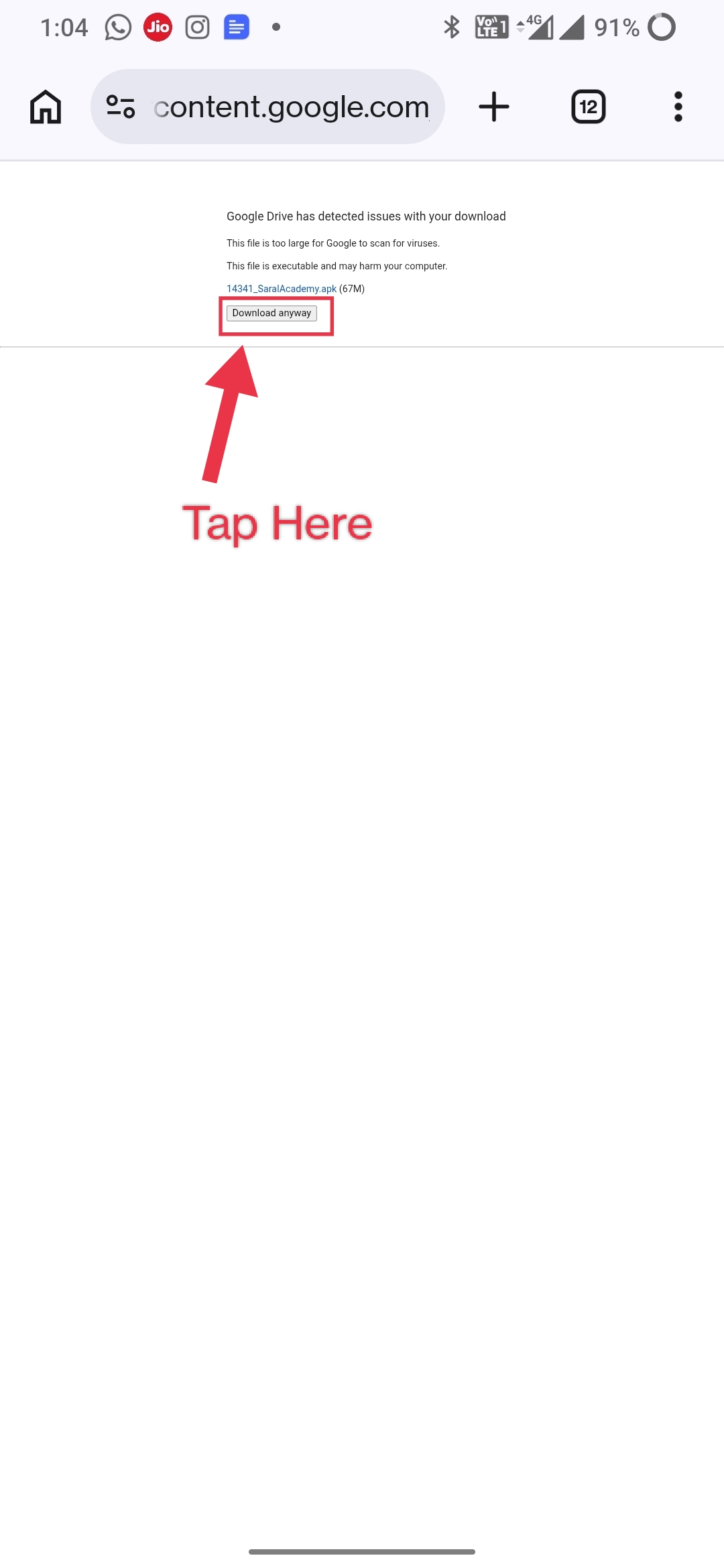 Download Process Step 1