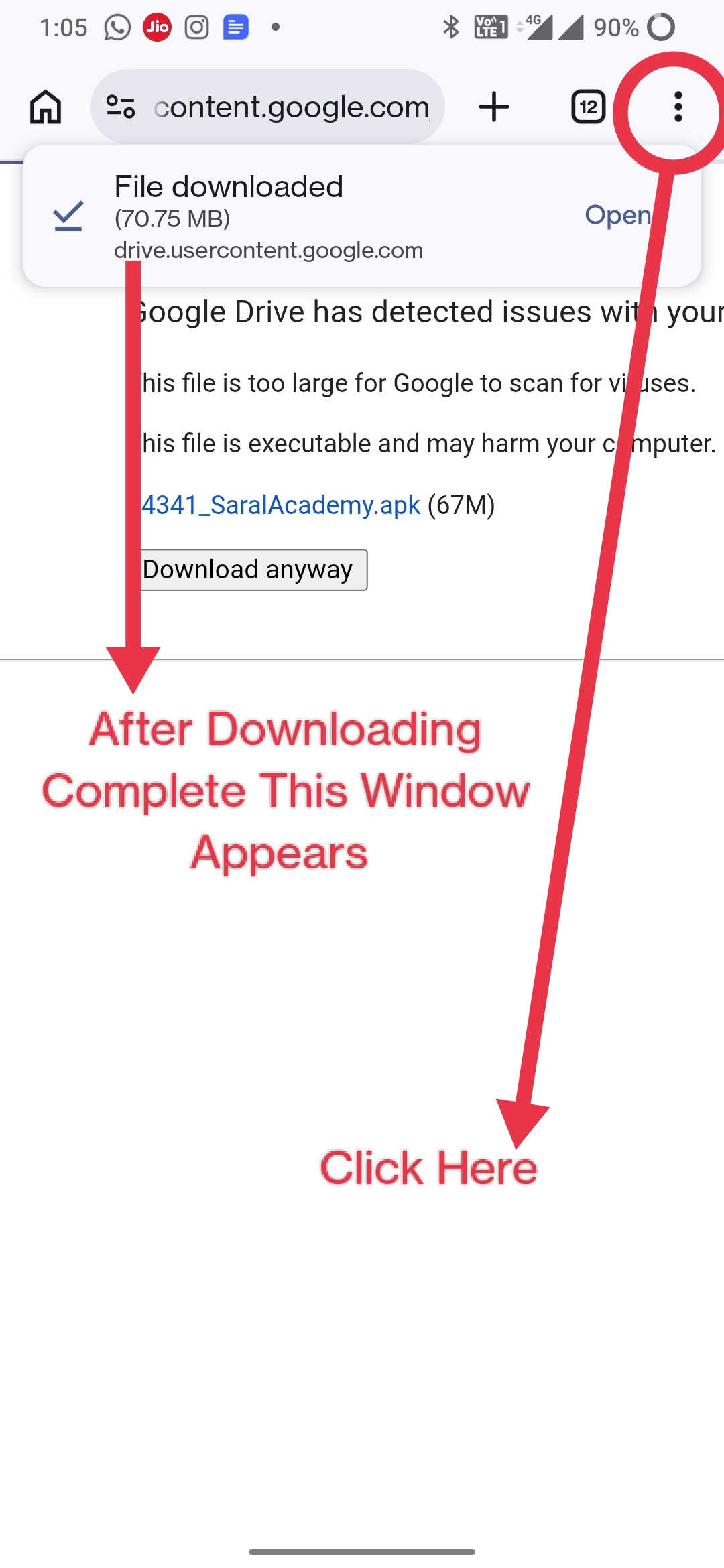 Download Process Step 2