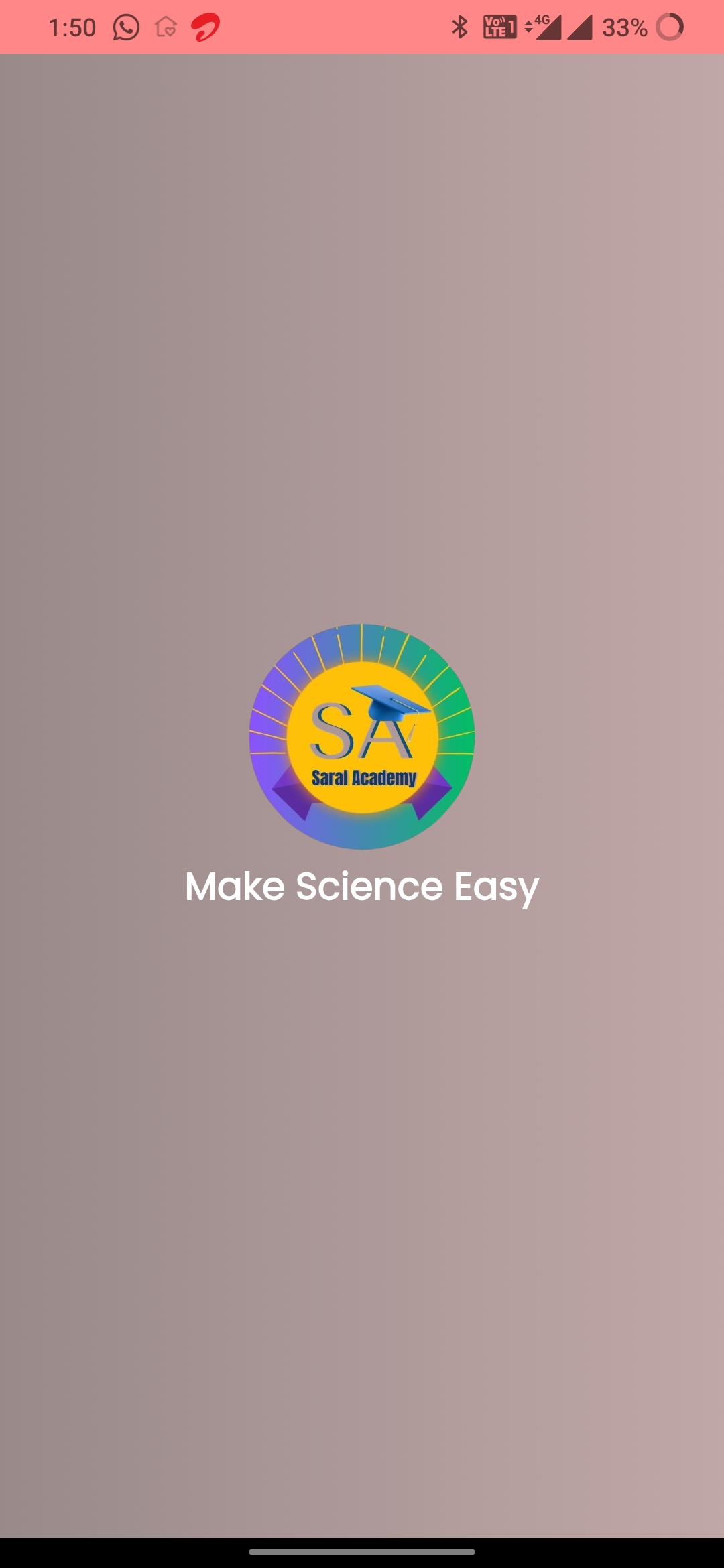 Saral Academy App UI Screen 1